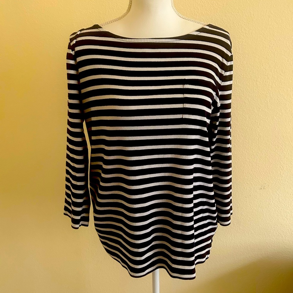 Talbot ladies 3/4 sleeves stripped tees